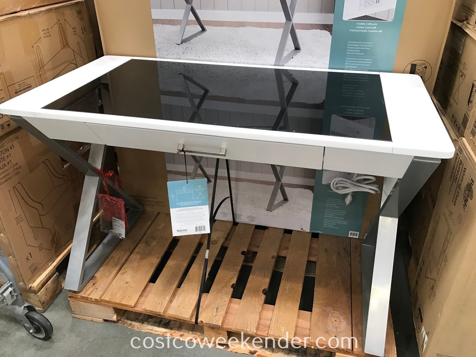 Costco Bedroom Furniture Reviews Elegant Bayside Furnishings White Wood Writing Desk