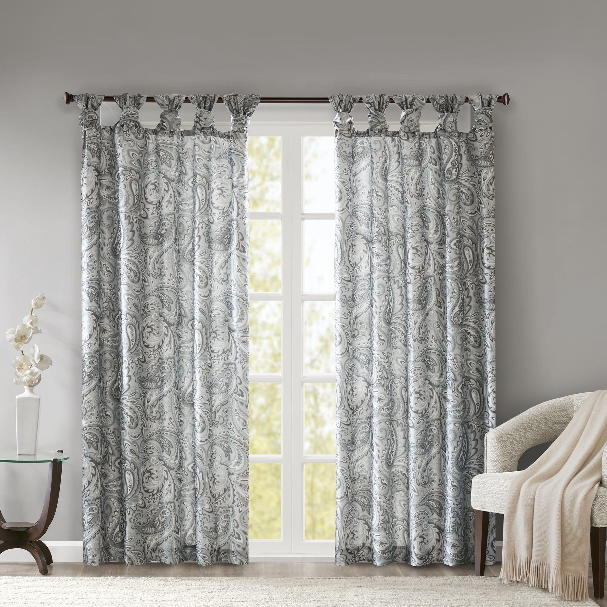 Curtains for Bedroom Windows Lovely Madison Park Rosalie Twist Tab Paisley Printed Curtain Panel