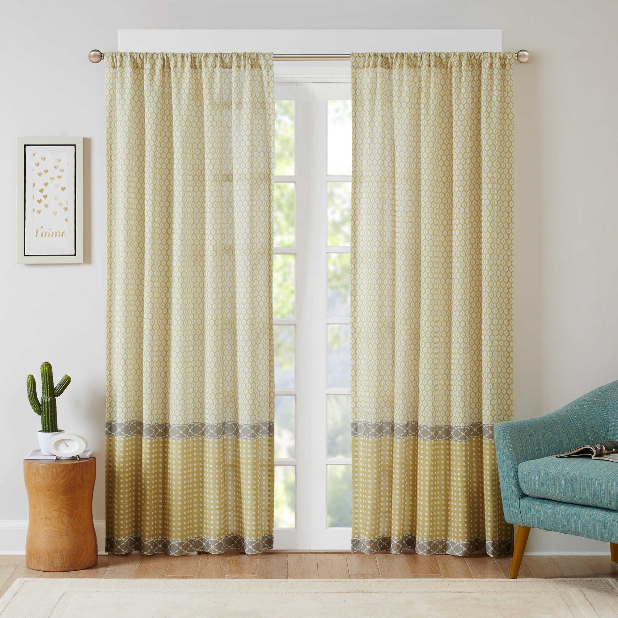 Curtains for Bedroom Windows with Designs New Intelligent Design Charlie 63 Inch Rod Pocket Window Curtain