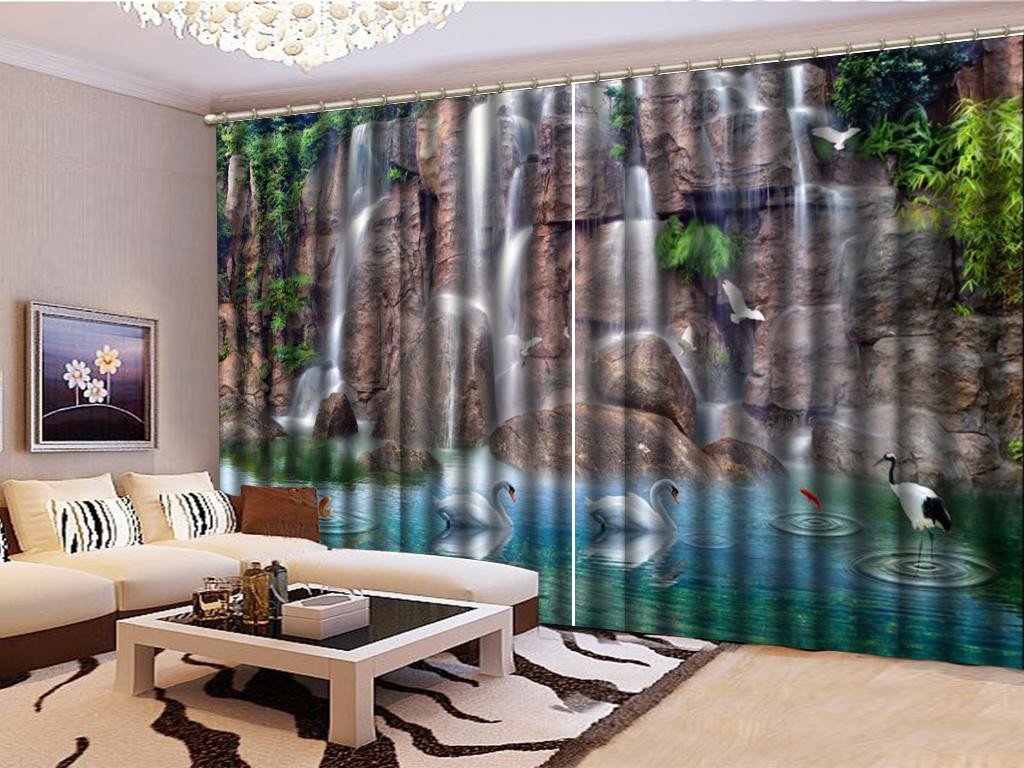 Curtains for Boy Bedroom Elegant 2019 Custom Curtainxianhe Mountain Waterfall 3d Landscape Curtain Beautiful Blackout Curtains From Yunlin888 $194 98