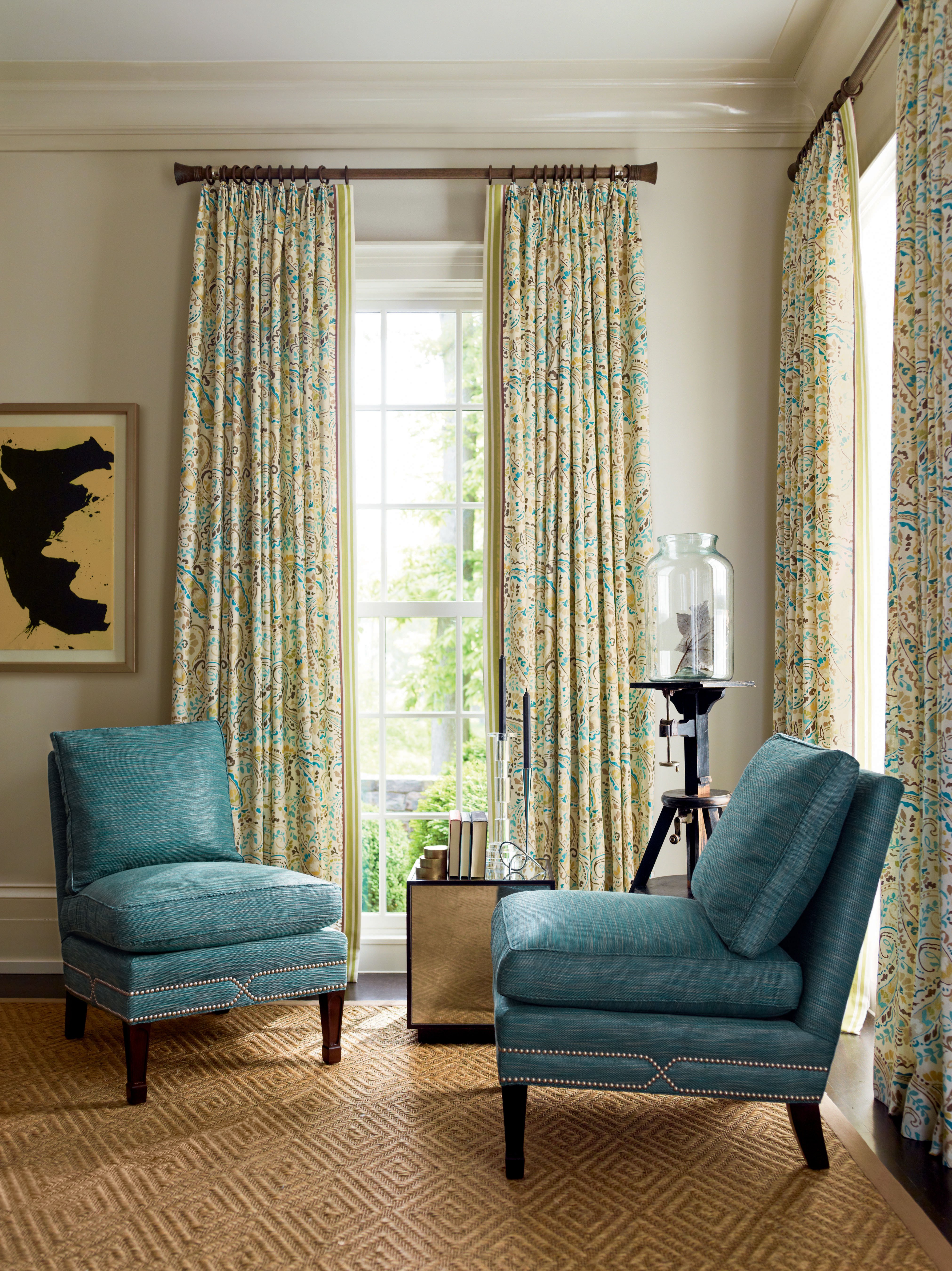 Curtains for Small Bedroom Windows Beautiful Calico Window Treatment Scale and Proportion