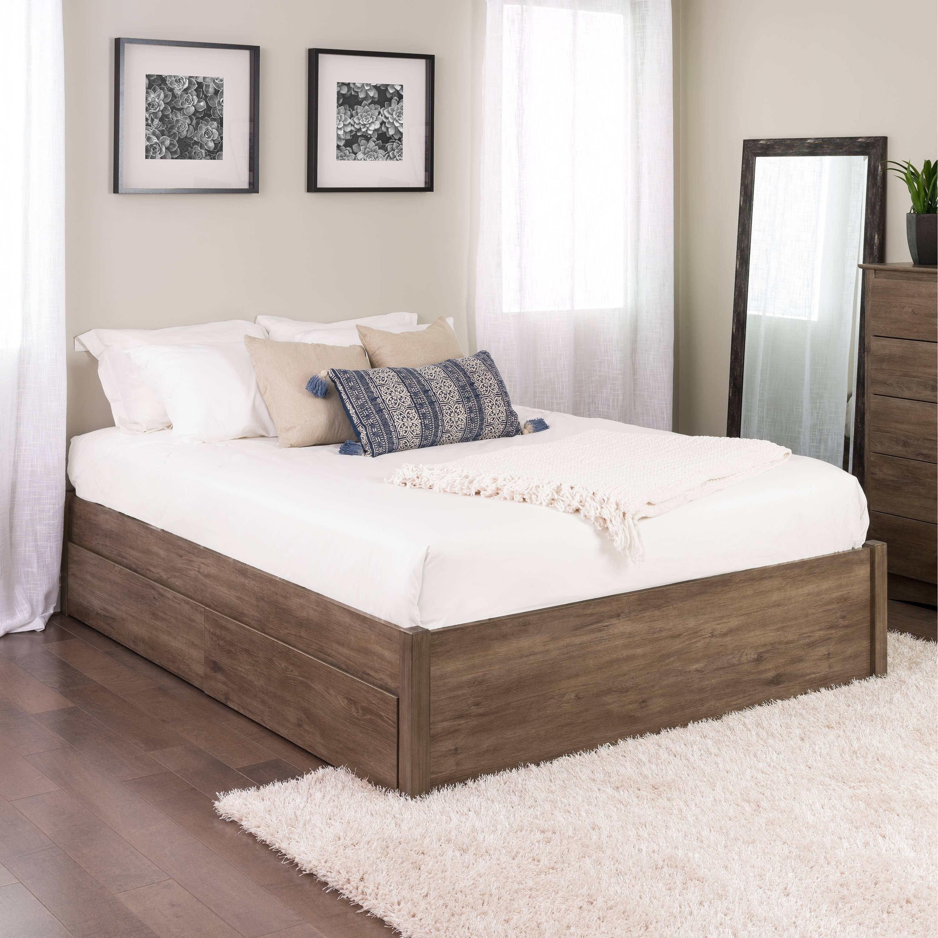 Dark Wood Bedroom Furniture Elegant Prepac Queen Select 4 Post Platform Bed with Optional Drawers
