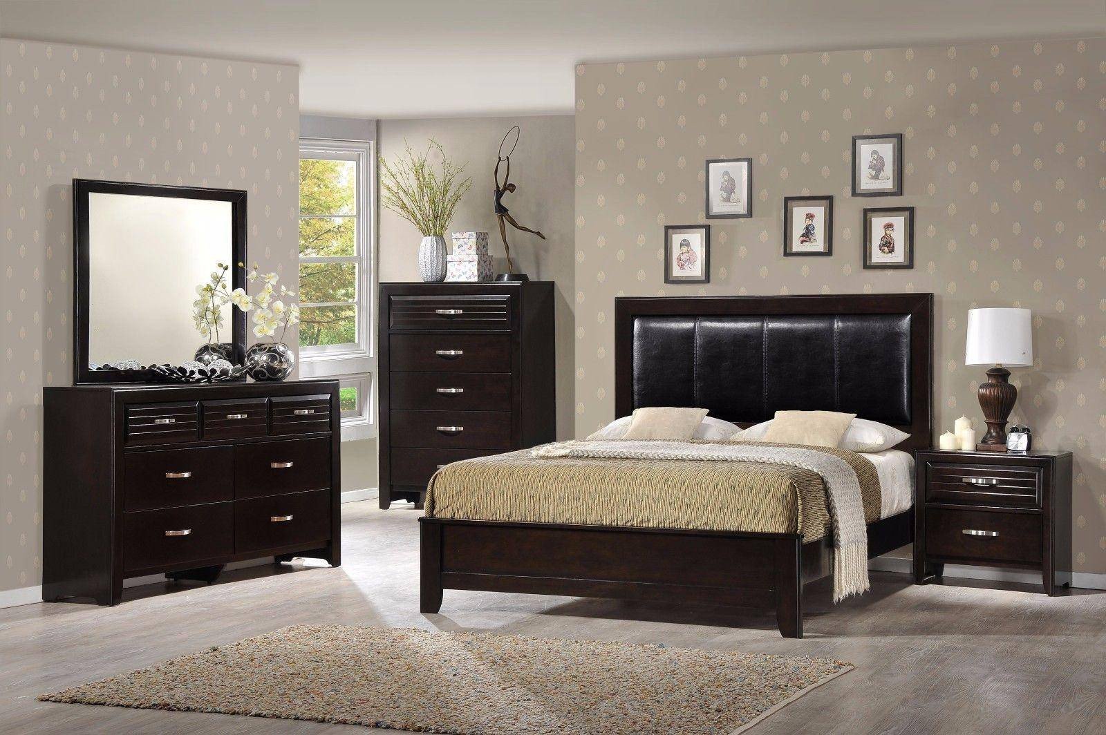 Dark Wood Bedroom Furniture New Crown Mark B7400 Jocelyn Dark Espresso solid Wood King Size Bedroom Set 3pcs