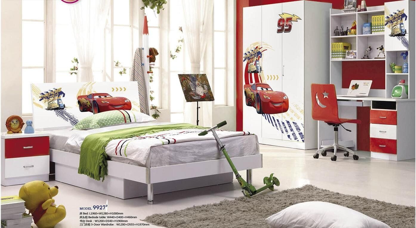 Disney Cars Bedroom Set Fresh 5 Pcs Loft Bed Set Kids Table and Chair Wood Kindergarten