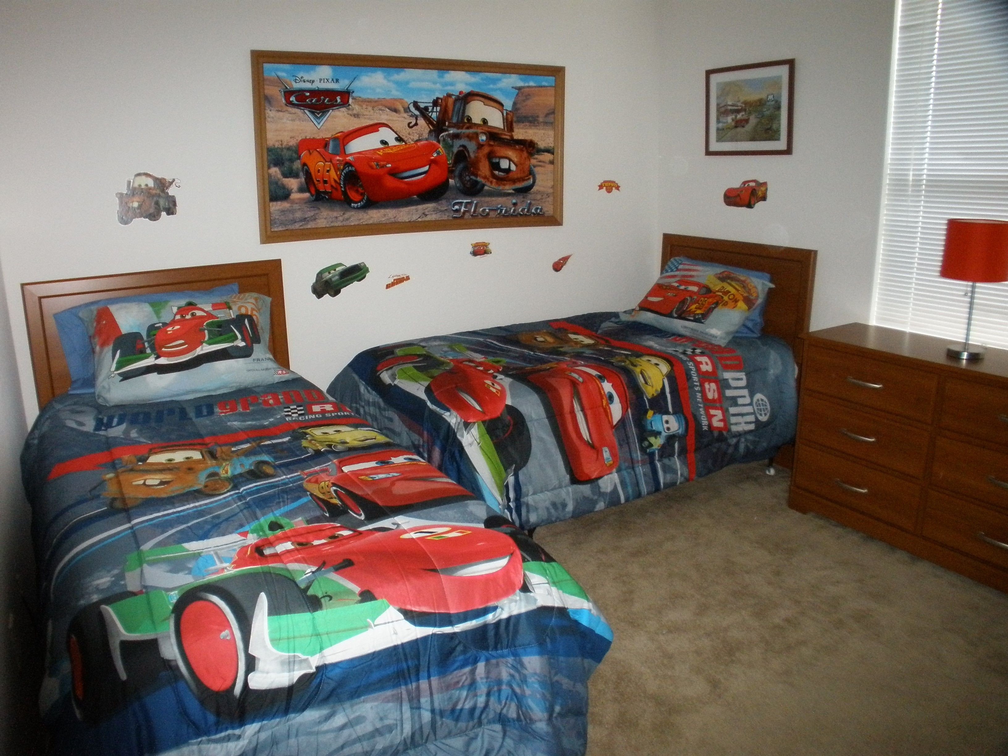 Disney Cars Bedroom Set Unique Minimaist Car themed Wooden Twin Bed with Cars forters