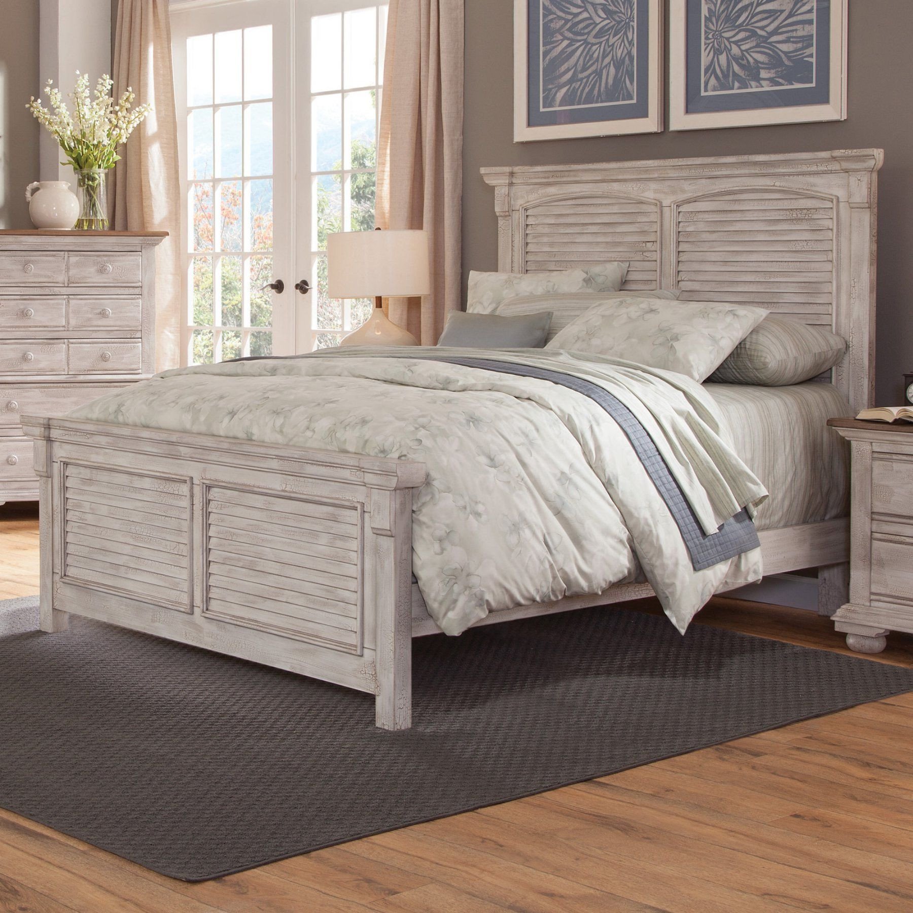 Distressed Wood Bedroom Furniture Elegant American Woodcrafters Cottage Traditions Square Panel Bed