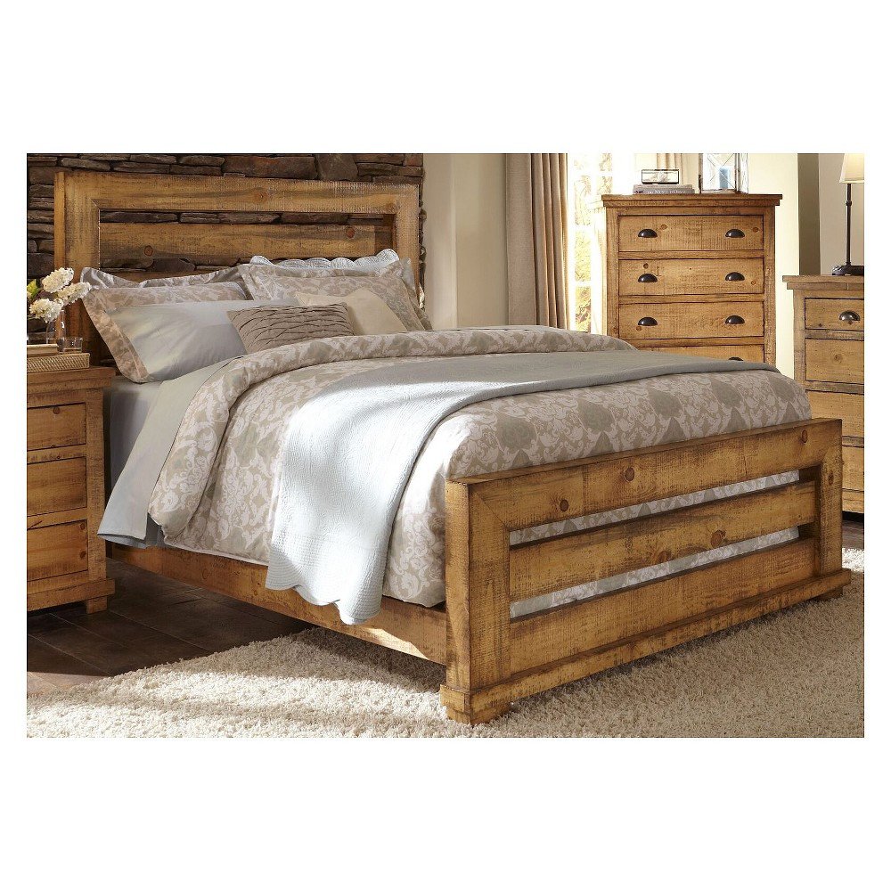 Distressed Wood Bedroom Furniture Fresh Queen Willow Slat Plete Bed Distressed Black