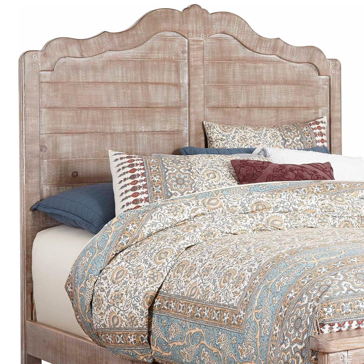 Distressed Wood Bedroom Furniture Unique Tiddal Home Chatsworth King Panel Bed In Chalk Distressed