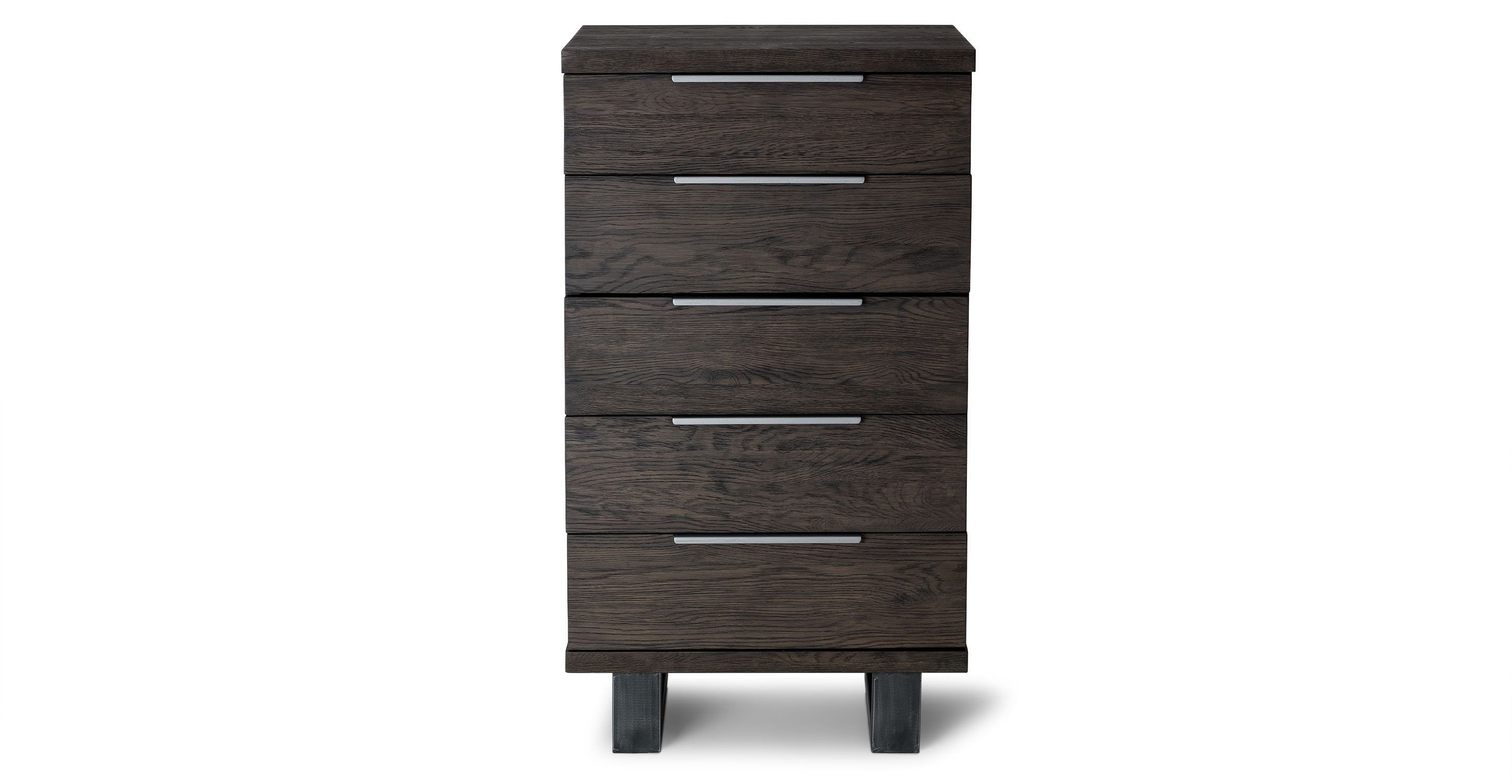 Dresser for Small Bedroom Elegant Dark solid Oak 5 Drawer Dresser Article Taiga Bedroom