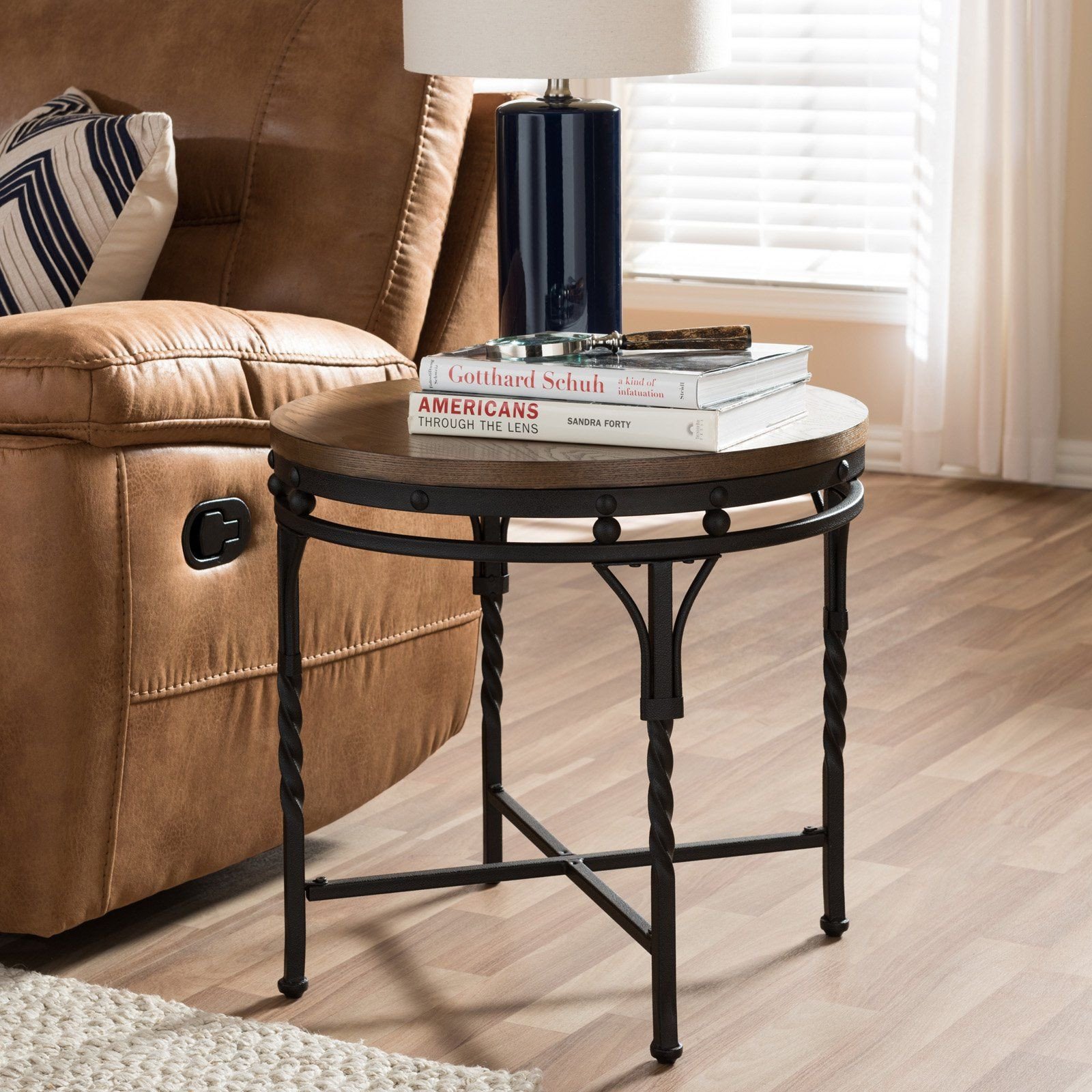 End Tables for Bedroom Inspirational Baxton Studio Austin Vintage Industrial Antique Bronze Round