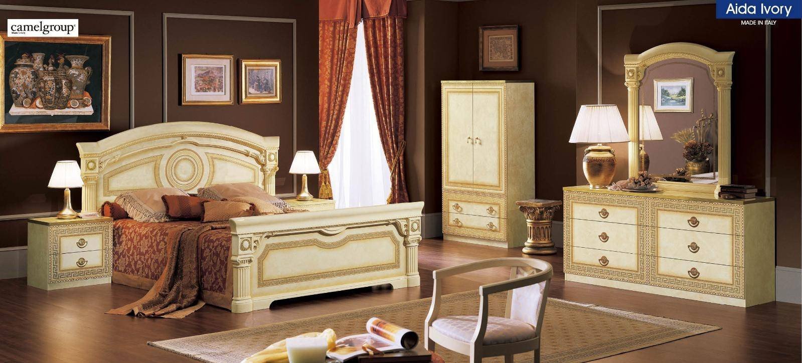 End Tables for Bedroom Lovely Esf Aida Ivory Gold Lacquer Finish Queen Bedroom Set 5ps