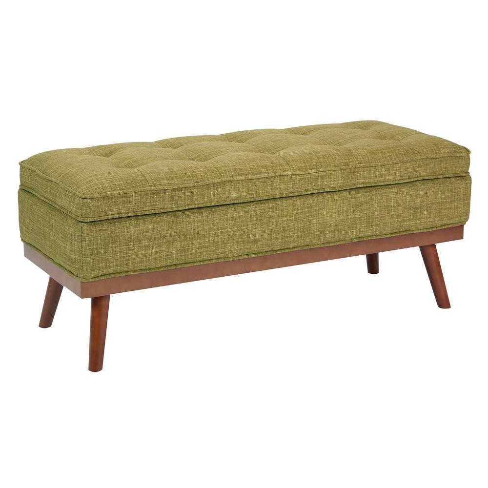 Fabric Bench for Bedroom Awesome Osp Home Furnishings Green Fabric Katheryn Storage Bench Kat