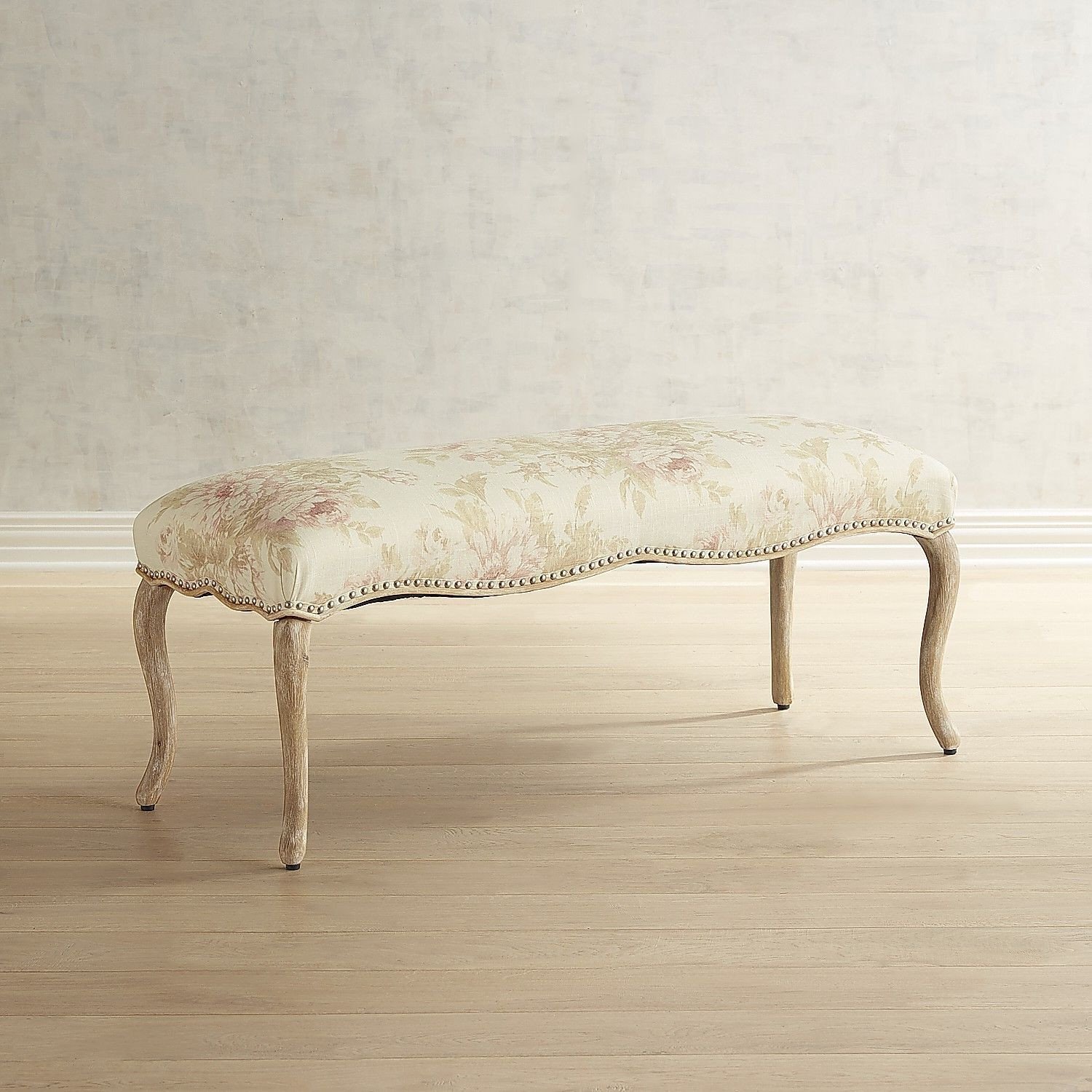 Fabric Bench for Bedroom Unique Claudine Jasmine Blush Bench