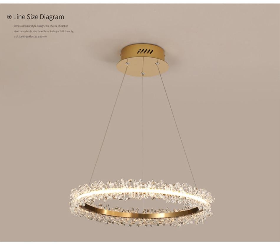 Fake Chandelier for Bedroom Beautiful Modern Crystal Chandelier Lighting for Living Room Gold Ring Bination Led Chandeliers Home Decoration Lustre Cristal Lamps Chandelier for Dining