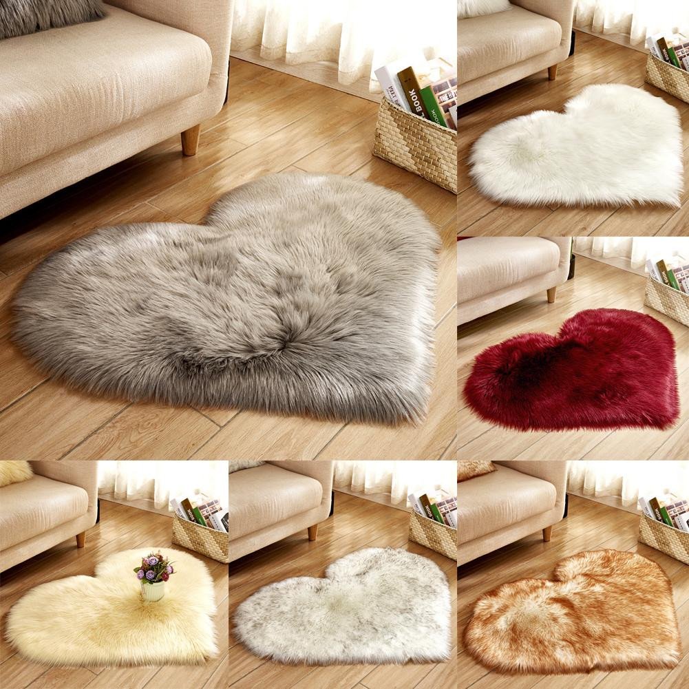 Fluffy Carpet for Bedroom Beautiful Fluffy Heart Shaped Rug Shaggy Floor Mat soft Faux Fur Home Bedroom Hairy Carpet Mercial Carpet Tile Carpeting Costs From Xiaomei $6 16