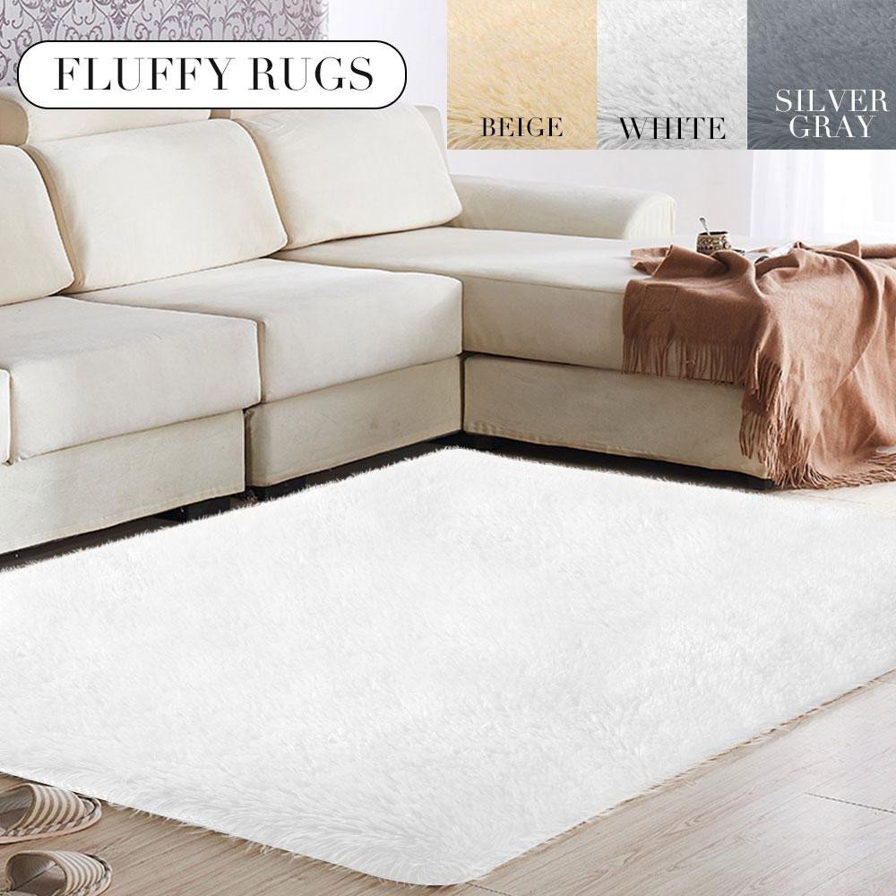 Fluffy Carpet for Bedroom Luxury 160x120cm Fluffy Rugs Warm sofa Home Mat Decoration Carpet Floor for Living Room Bedroom for area Rug Carpet Tiles for Kitchen Industrial Style Rugs