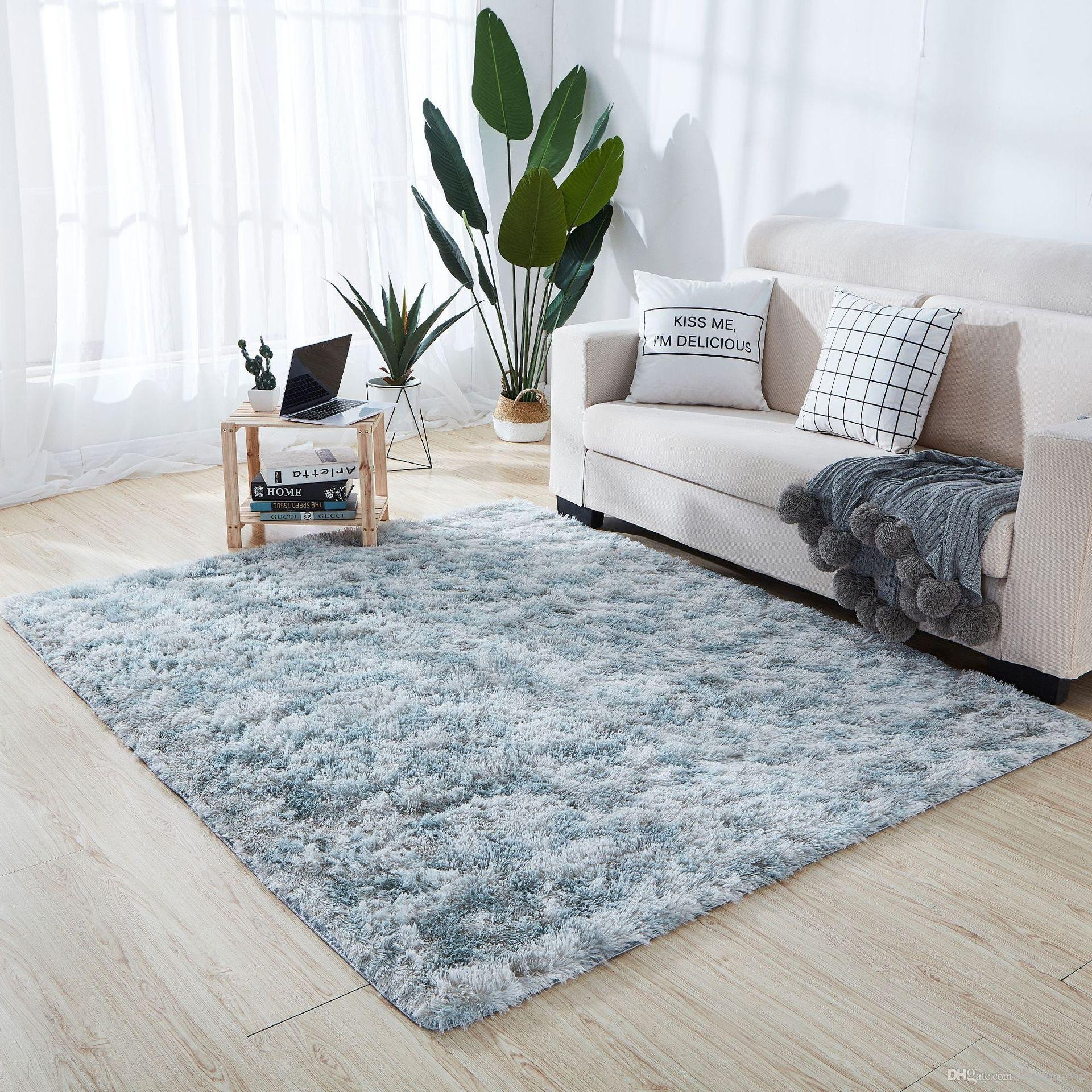 Fluffy Carpet for Bedroom Luxury Fashion Extra soft Carpet Anti Skid Shaggy Warm area Rug for Indoor Living Room Bedroom Carpet Binding Beaulieu Carpet From Junshengvip $10 06