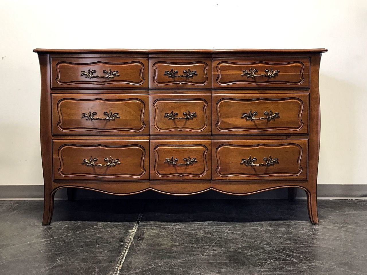 French Provincial Bedroom Furniture Lovely sold Out Davis Cabinet Co French Provincial solid Cherry 9 Drawer Triple Dresser