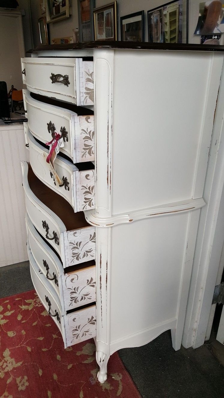 French Provincial Bedroom Furniture Lovely Vintage Painted Dresser French Provincial with Scrolls On