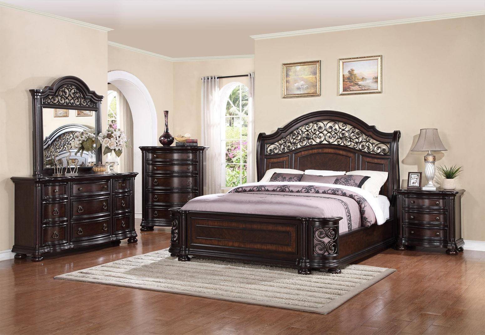 Full Bedroom Furniture Set Fresh Mcferran B366 Allison Espresso Finish solid Hardwood