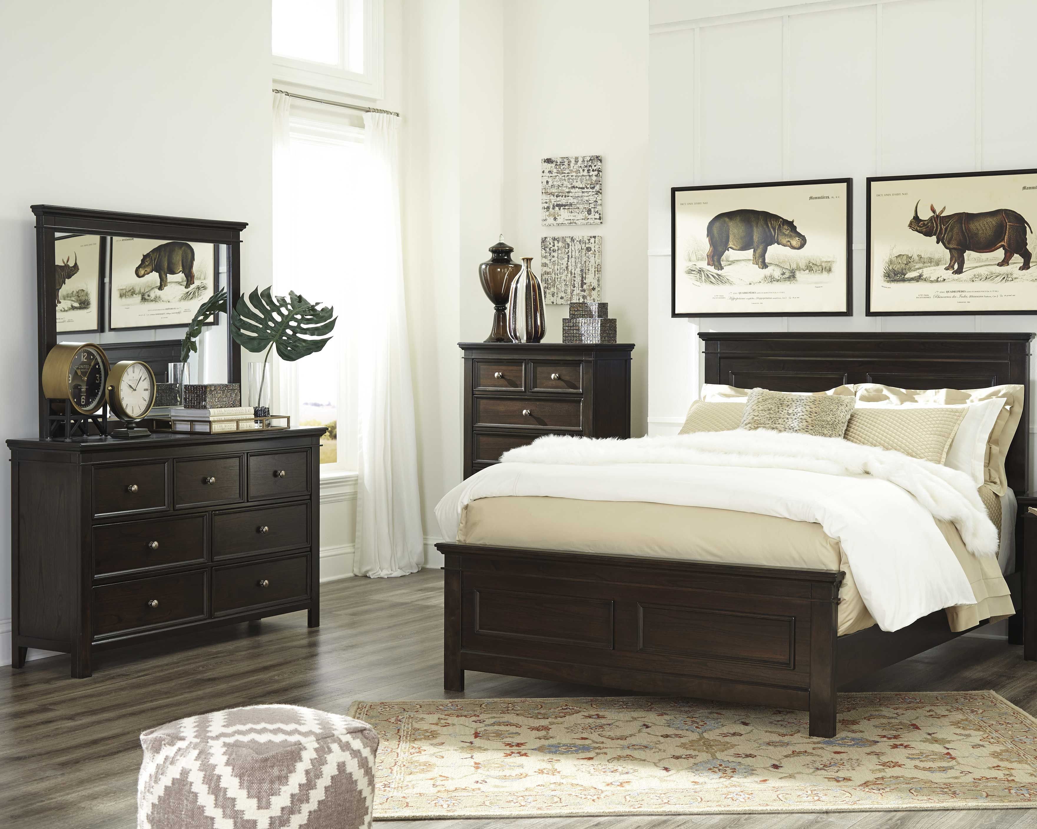 Full Size Bedroom Furniture Set Elegant Alexee 5 Piece King Bedroom Dark Brown