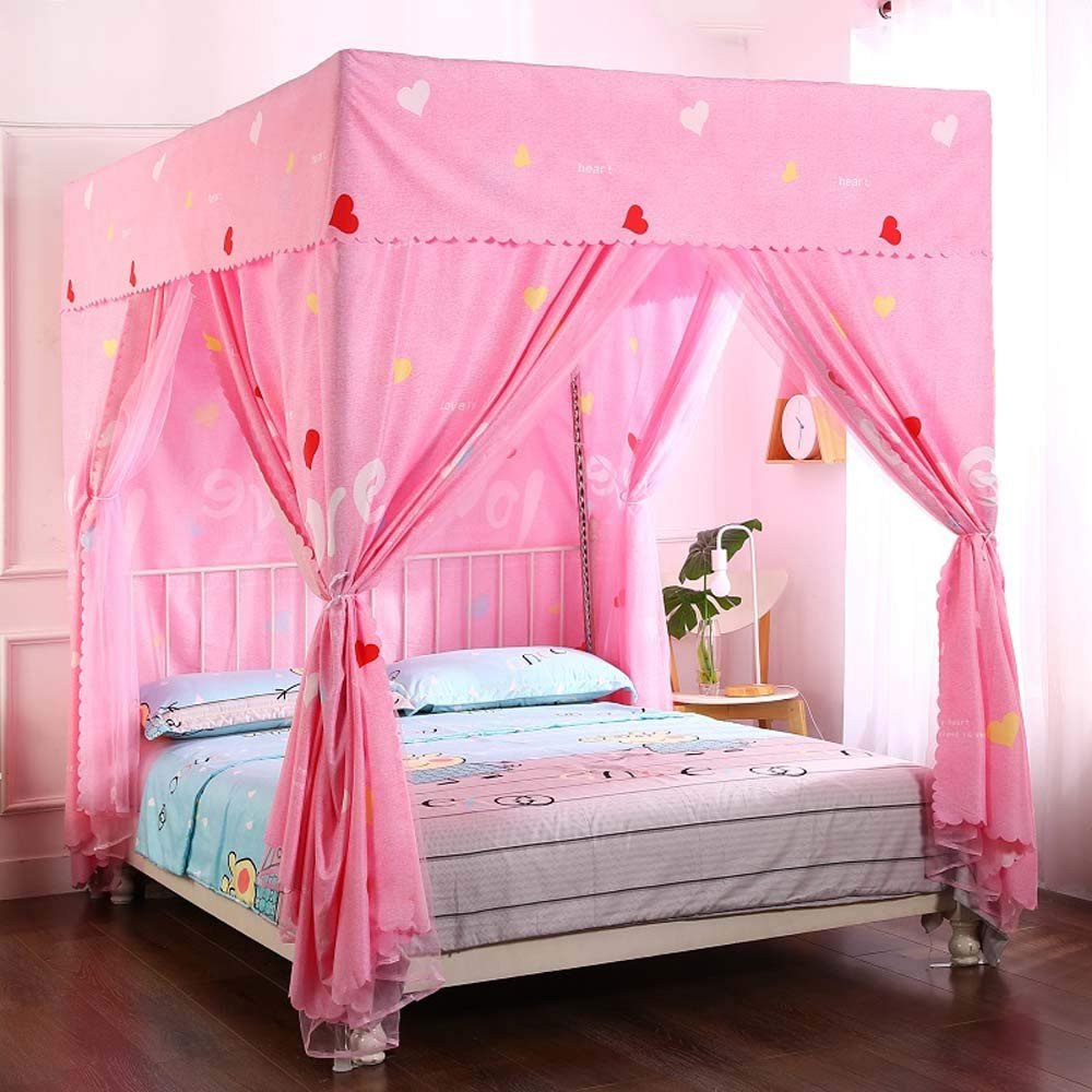 Girl Canopy Bedroom Set Best Of Amazon Mengersi Heart Four Corner Post Bed Curtain