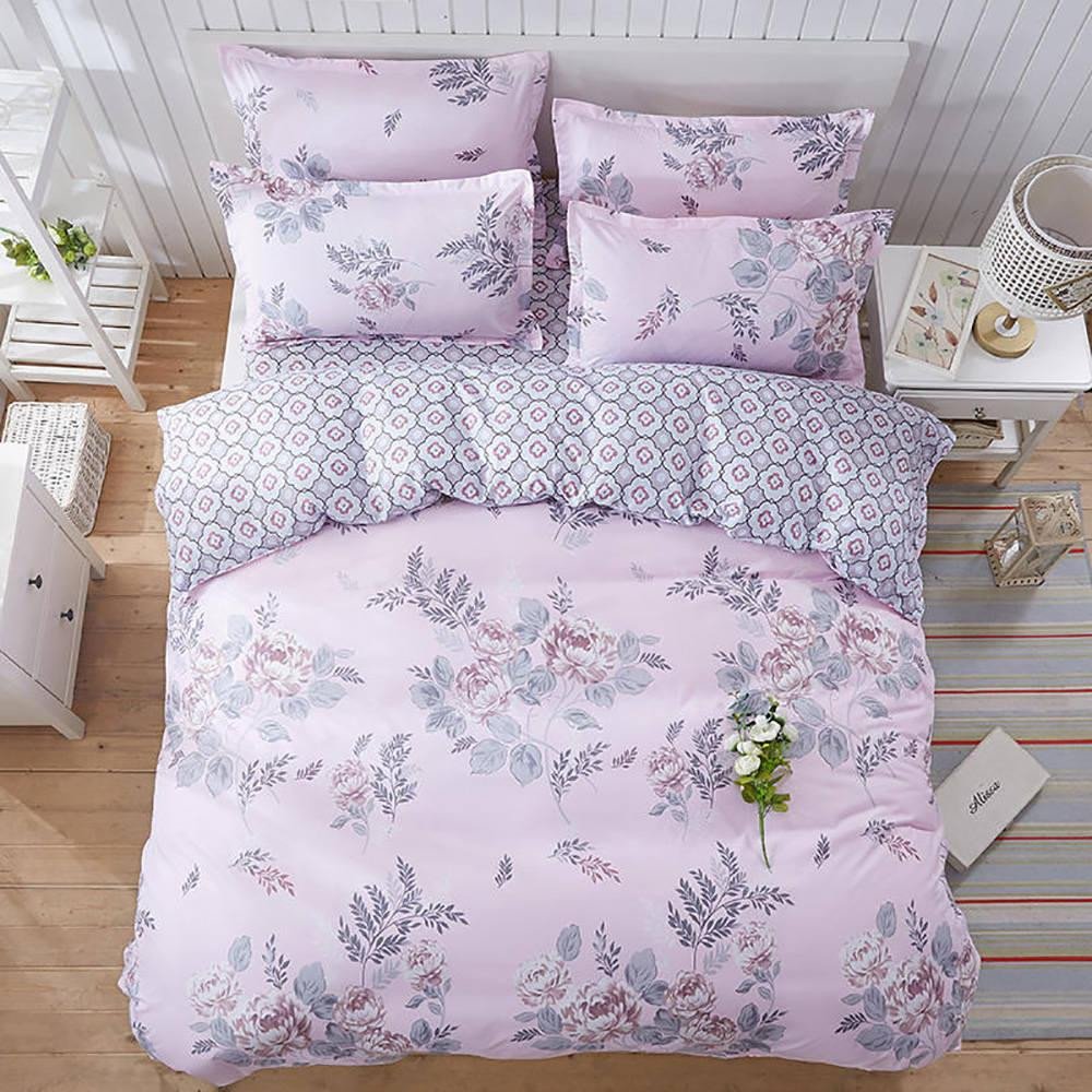 Girls Full Size Bedroom Set Luxury Floral Bedding Set for Girls Elegant Sweet Classic Duvet Cover Peony King Queen Full Twin Single fortable Bed Cover with Pillowcase French Bedding