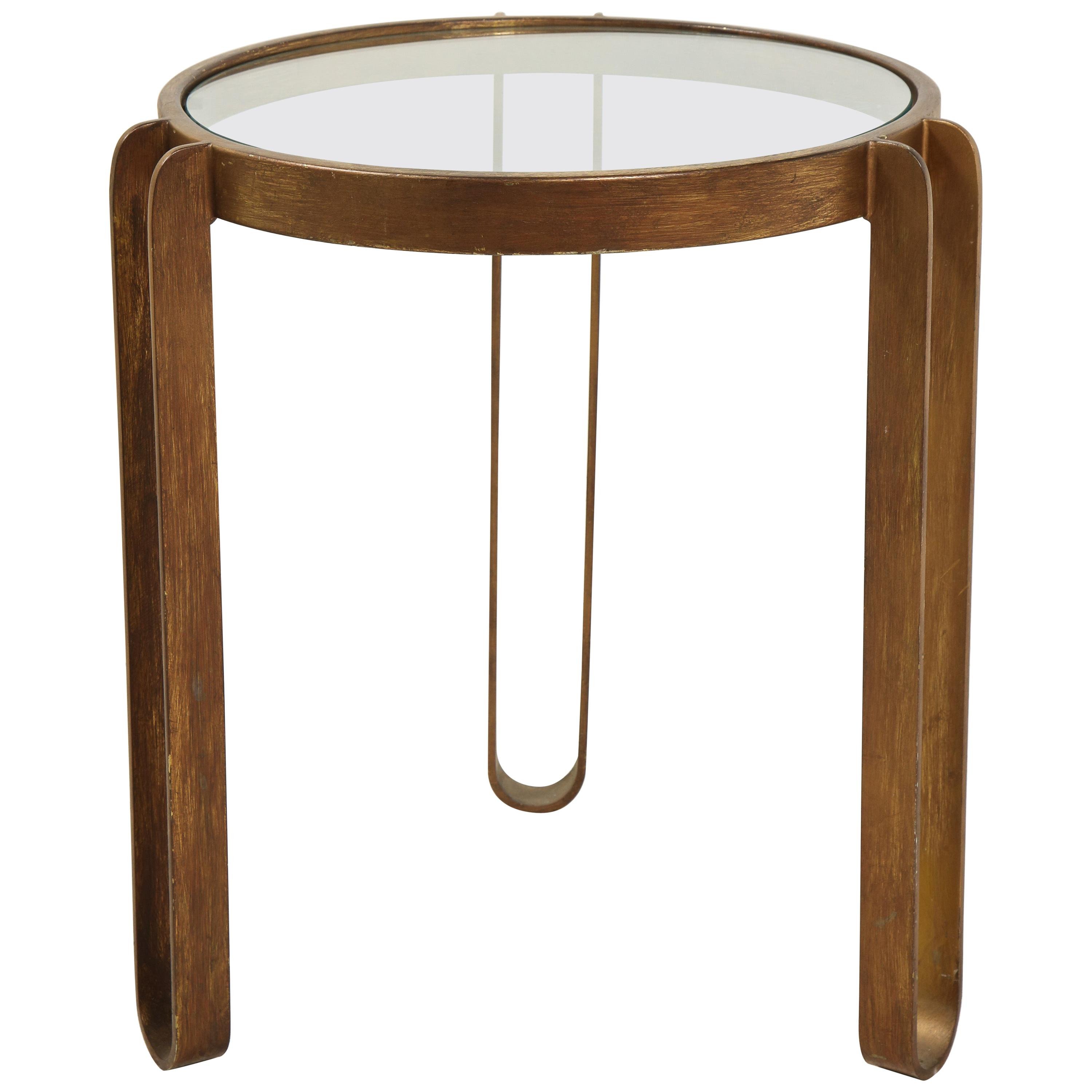 Glass Side Tables for Bedroom Elegant Midcentury Round Brass and Glass Side Table with Hairpin