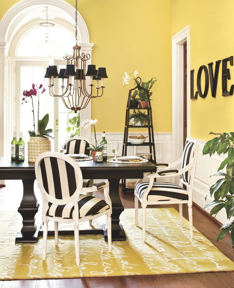 Golden and White Bedroom Beautiful Black &amp; White with Yellow Accent Color Love the Bold Black