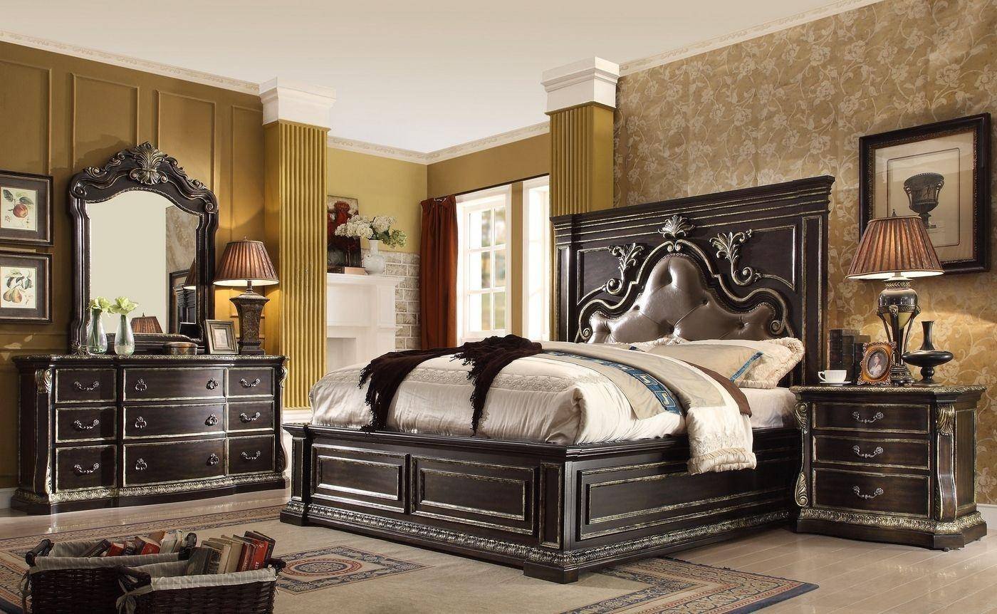 Gothic Bedroom Furniture for Sale Unique Mcferran B5188 Dark Ebony Gold Headboard Queen Panel Bedroom