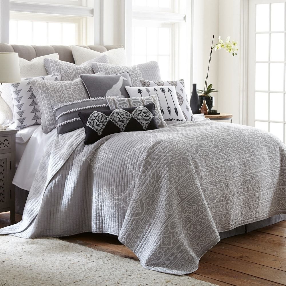 Gray and Aqua Bedroom Unique Levtex Carlisle Quilt Set Grey Twin