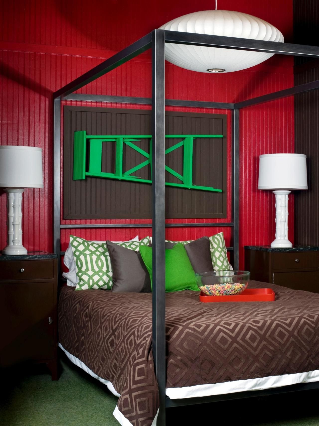 Green and Brown Bedroom Beautiful Bold and Beautiful Bedrooms