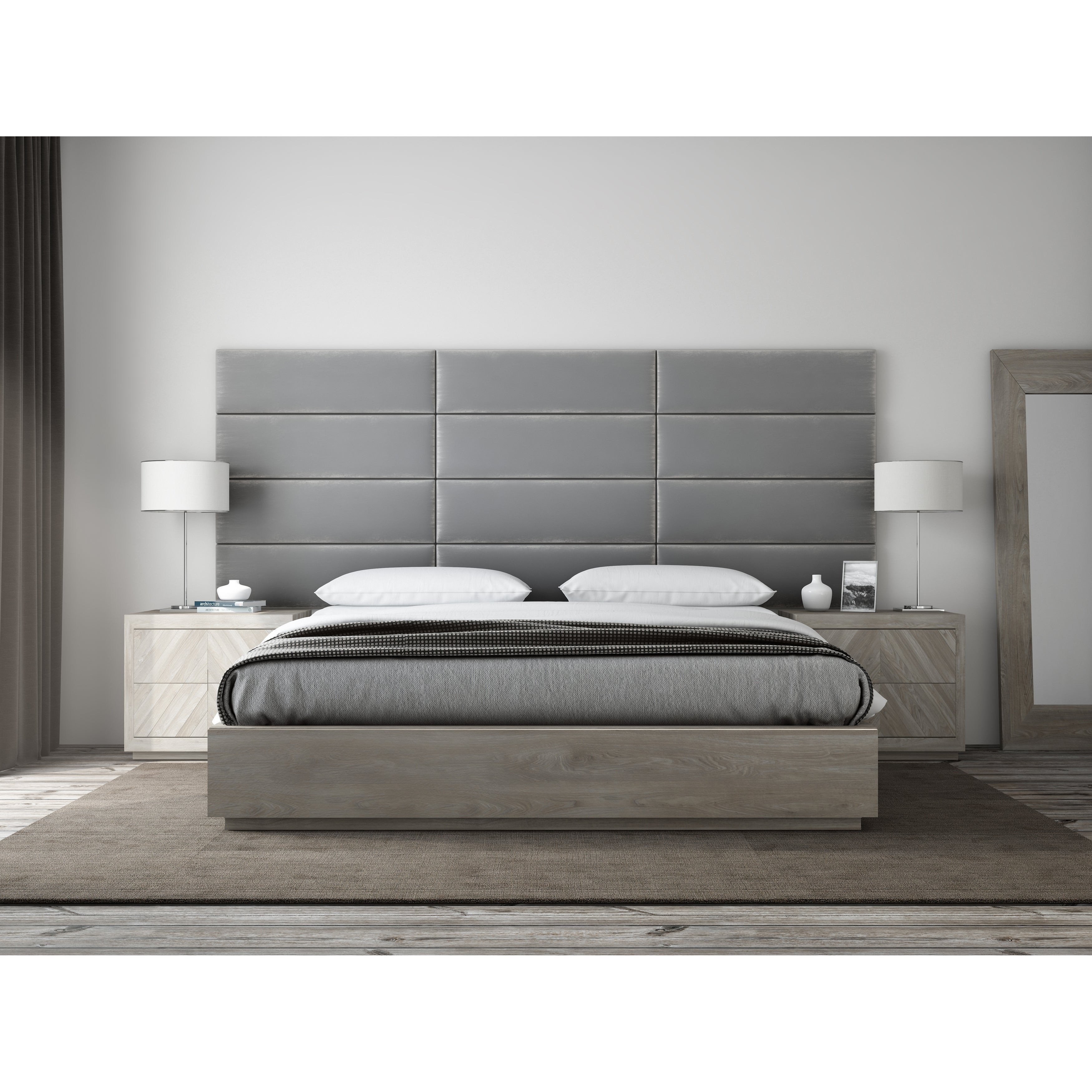 Grey Accent Wall Bedroom Fresh Vant Upholstered Headboards Accent Wall Panels Packs 4 Plush Velvet Smoke Gray 39&quot; Wide X 11 5&quot; Height