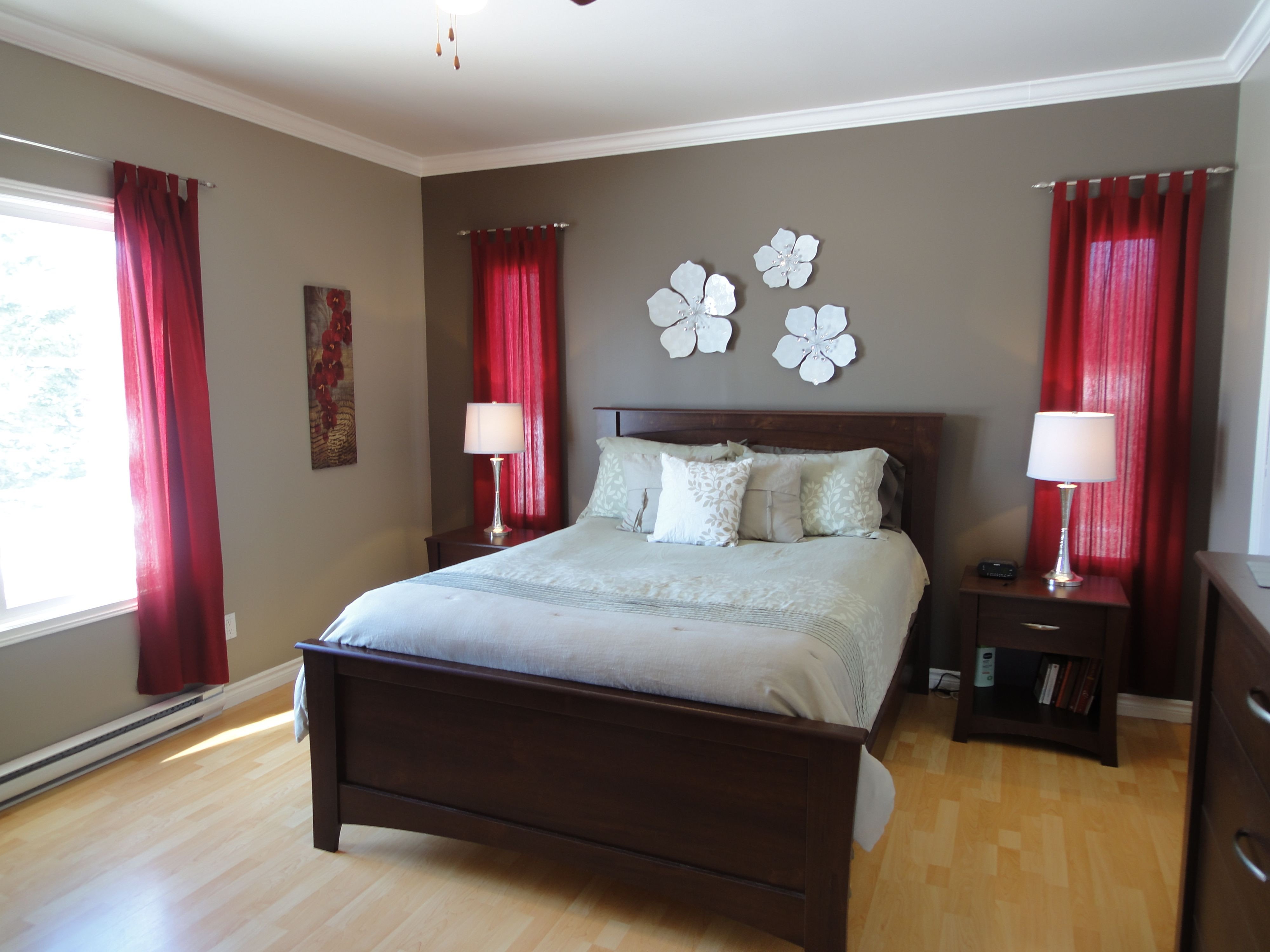 Grey and Tan Bedroom Luxury I Just Decorated Our Guest Bedroom with Red Accents I Would
