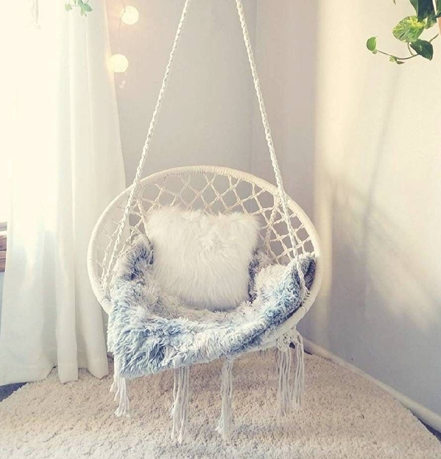 Hammock Bed for Bedroom Elegant Boho Dream Catcher Hanging Chair Rattan Chair Hammock Swing