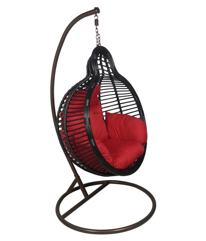 Hanging Chairs for Bedroom Elegant Outkraft Hanging Chair Swing with Cushions &amp; Stand Black