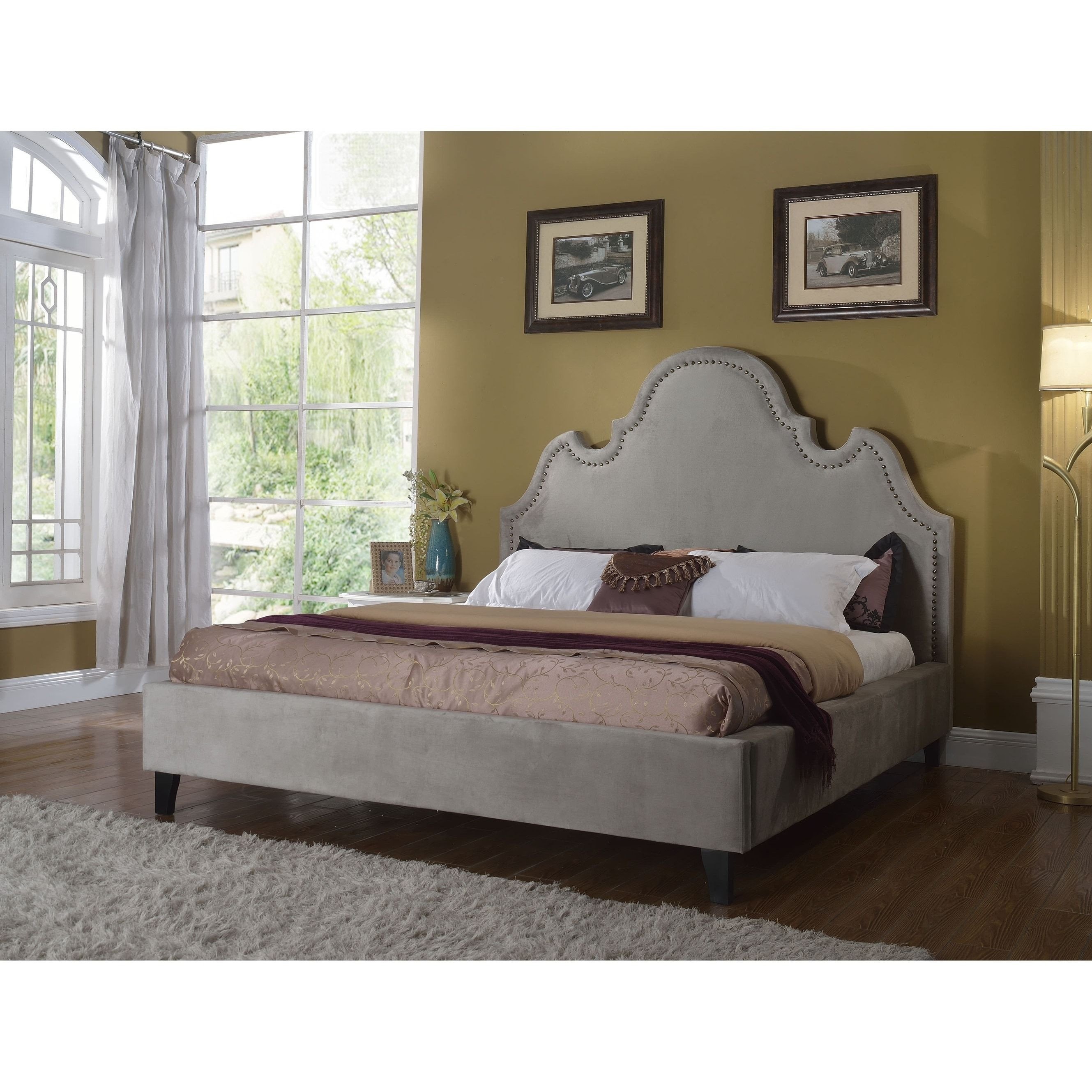 High Quality Bedroom Furniture Lovely Best Master Furniture Gray Upholstered Platform Bed Queen
