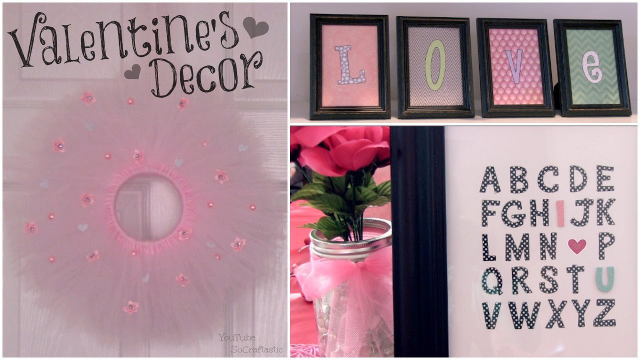 Homemade Wall Decoration Ideas for Bedroom Inspirational Diy Valentine S Day Room Decor Wall Art &amp; Tulle Wreath