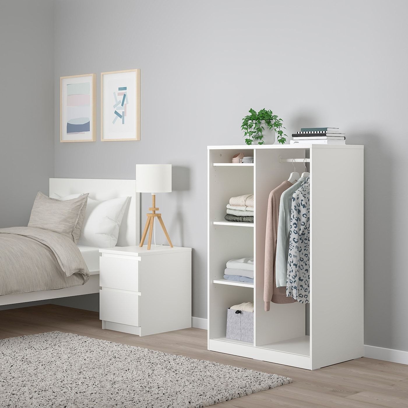 Ikea Bedroom Furniture Wardrobes Luxury Open Wardrobe White 31 5 8x48 1 2 &quot;
