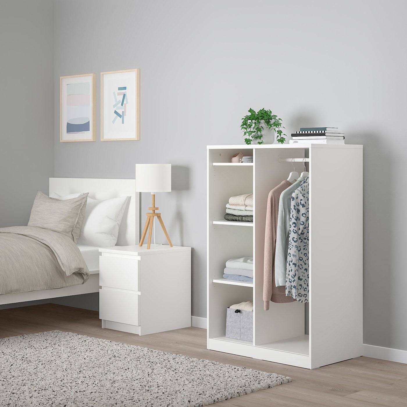 Ikea White Bedroom Furniture New Open Wardrobe White 31 5 8x48 1 2 &quot;