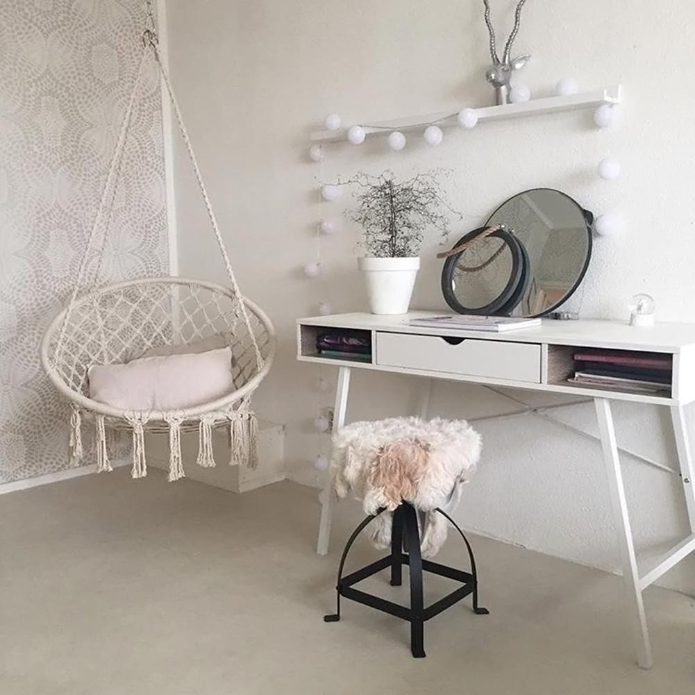 Indoor Hanging Chair for Bedroom Lovely Dreamcatcher Round Hammock Rope Chair