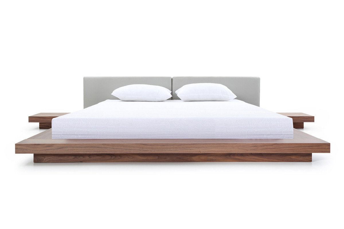 Italian Modern Bedroom Furniture Awesome Modrest Opal Modern Walnut &amp; Grey Platform Bed