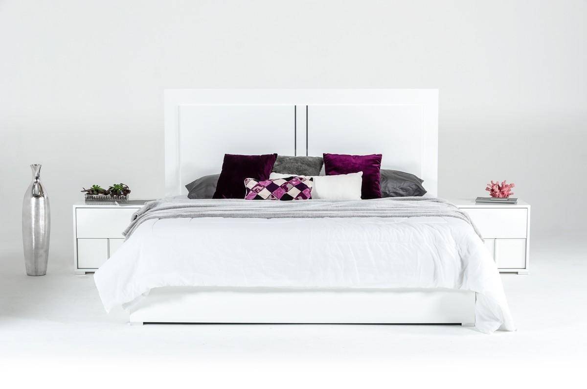 Italian Modern Bedroom Furniture Beautiful Vig Modrest Nicla Modern White Gloss Finish Queen Bedroom