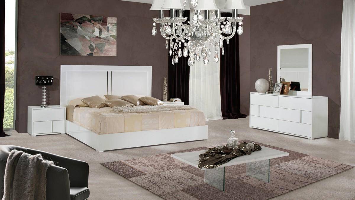 Italian Modern Bedroom Furniture Elegant Vig Modrest Nicla Modern White Gloss Finish Queen Platform