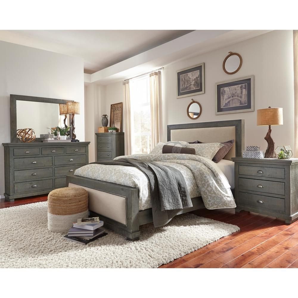 Kathy Ireland Bedroom Furniture Beautiful Progressive Furniture Willow Distressed Dark Gray