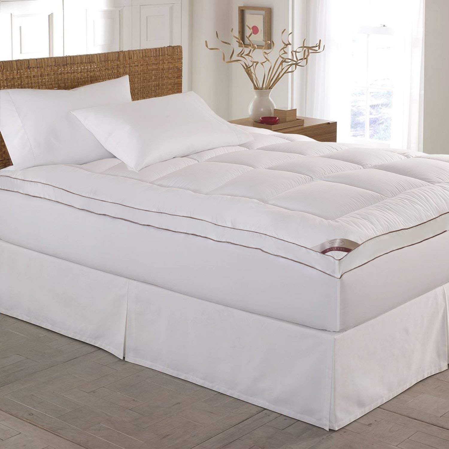 Kathy Ireland Bedroom Furniture Lovely Kathy Ireland 2 Thick Cotton Fiber Mattress Pad topper with 16 Stretchable Pocket King White