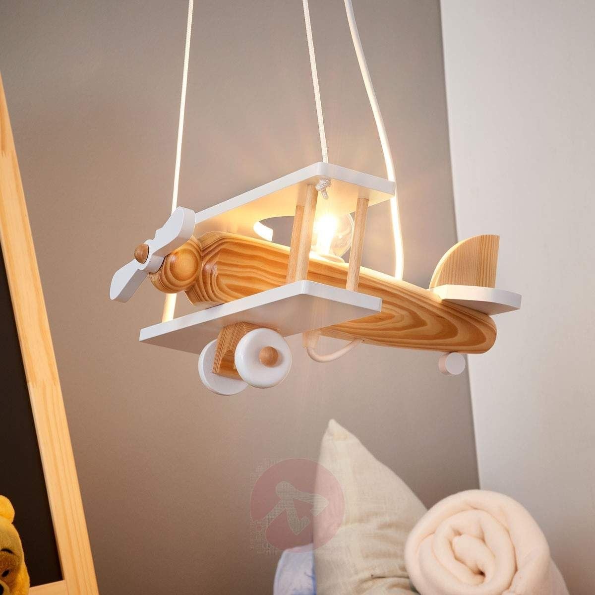 Kids Bedroom Ceiling Light Elegant Wooden Aeroplane Ceiling Light