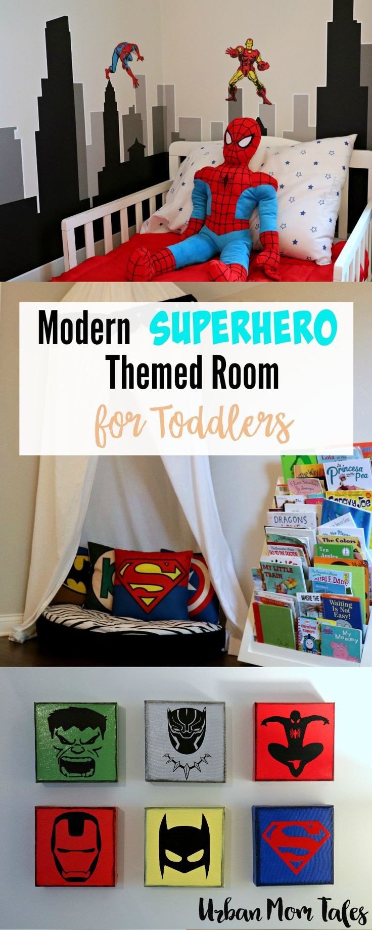 Kids Bedroom for Boy Beautiful Modern Superhero themed Room for toddlers