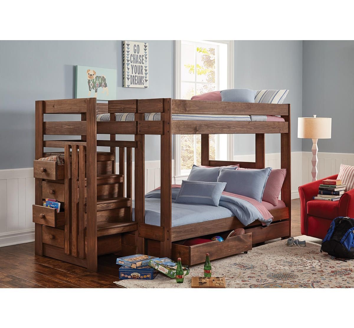 Kids Bunk Bed Bedroom Set Lovely Baylee Full Over Full Stairbed