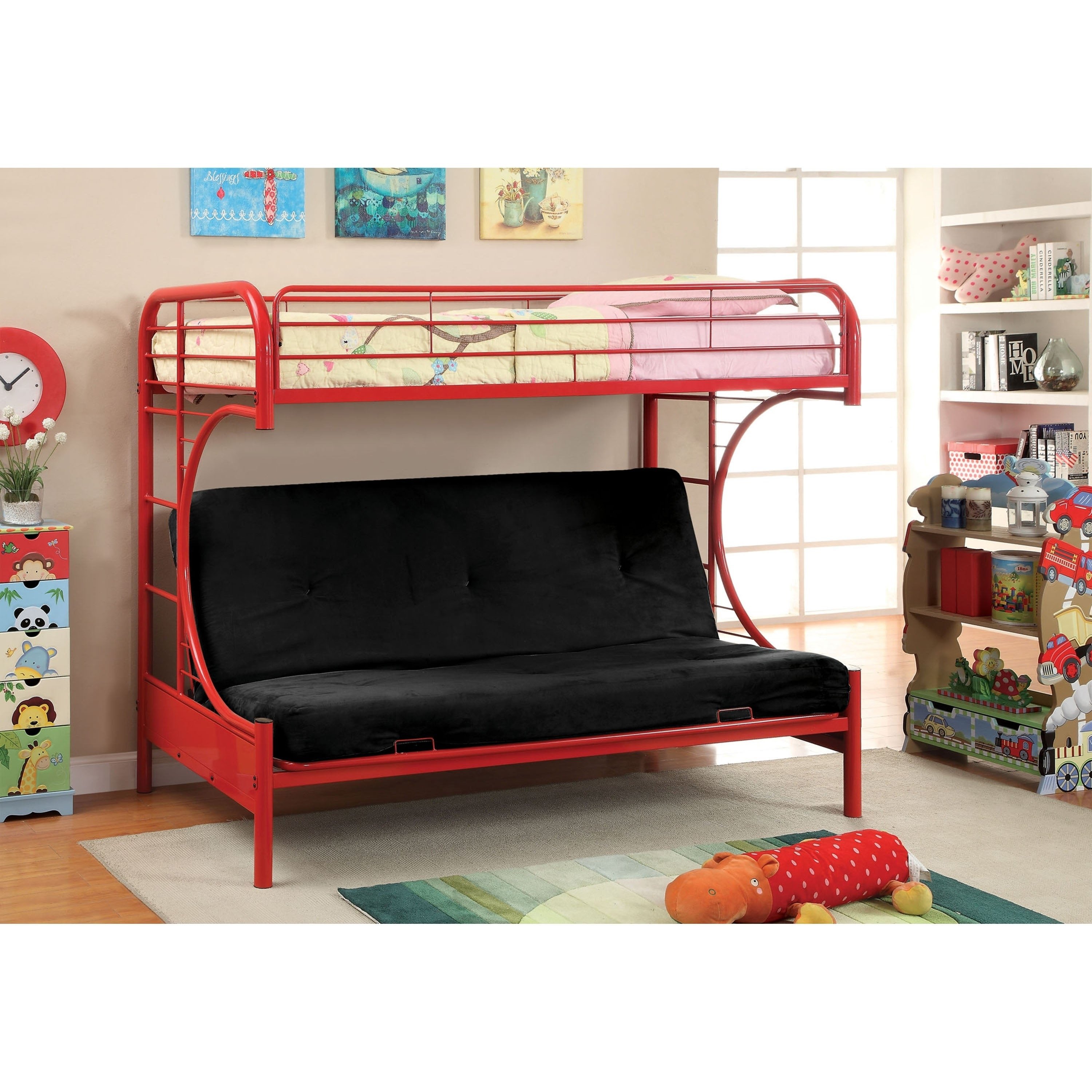 Kids Bunk Bed Bedroom Set Lovely Furniture Of America Hind Transitional Red Twin Futon Metal Bunk Bed